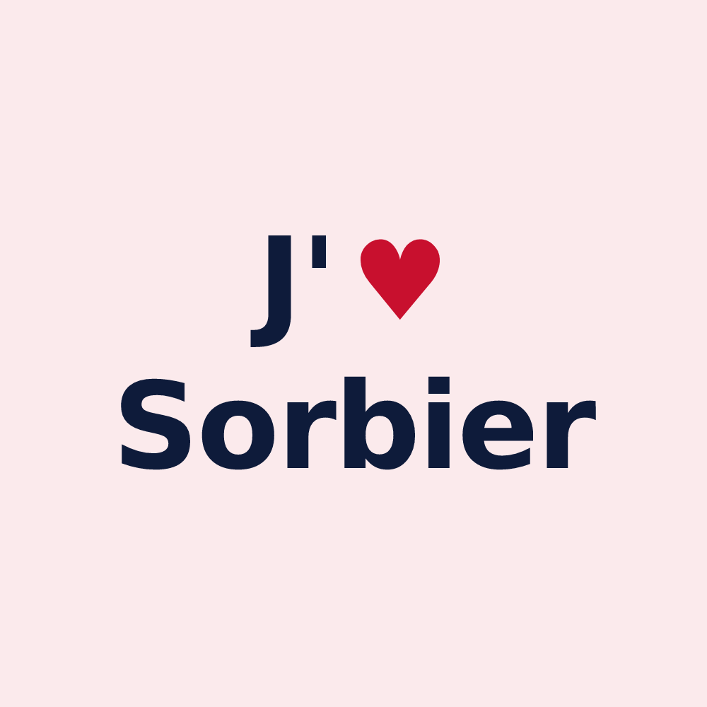 Magnet personnalisé Sorbier — design J'aime Sorbier