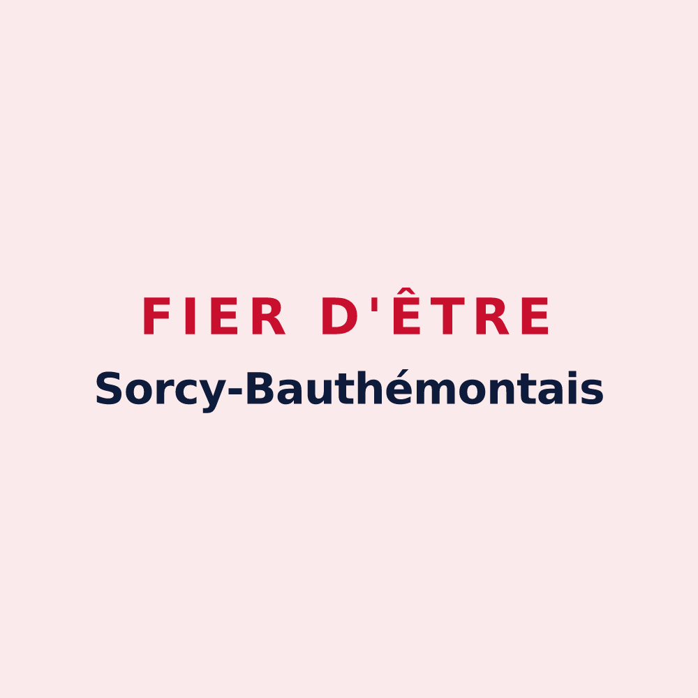 Magnet « Fier d'être Sorcy-Bauthémontais » — design pour Sorcy-Bauthémont