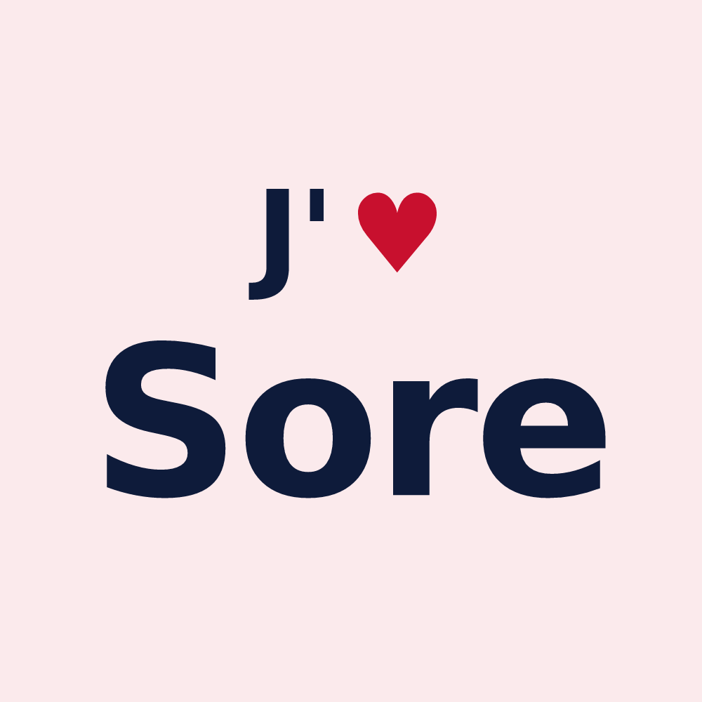 Magnet personnalisé Sore — design J'aime Sore