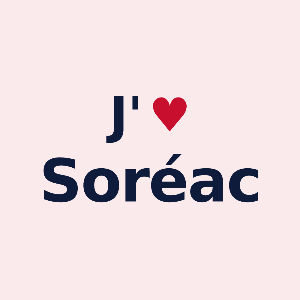 Magnet personnalisé Soréac — design J'aime Soréac