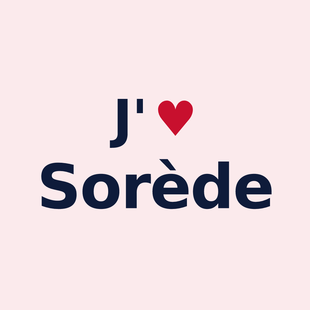 Magnet personnalisé Sorède — design J'aime Sorède