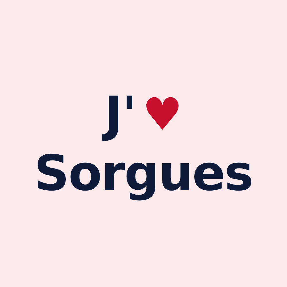 Magnet personnalisé Sorgues — design J'aime Sorgues