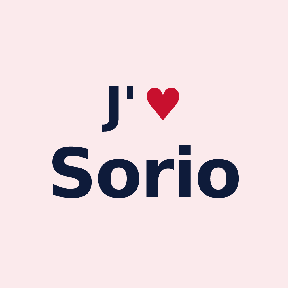 Magnet personnalisé Sorio — design J'aime Sorio