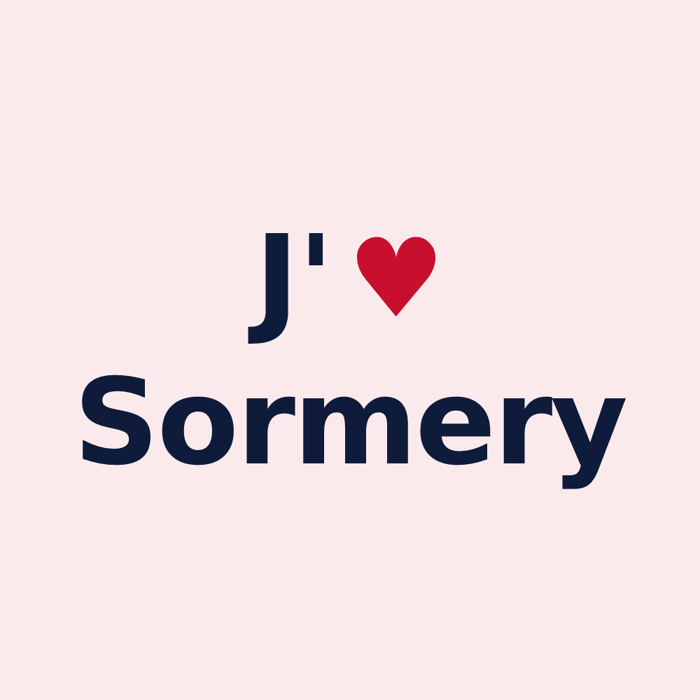 Magnet personnalisé Sormery — design J'aime Sormery