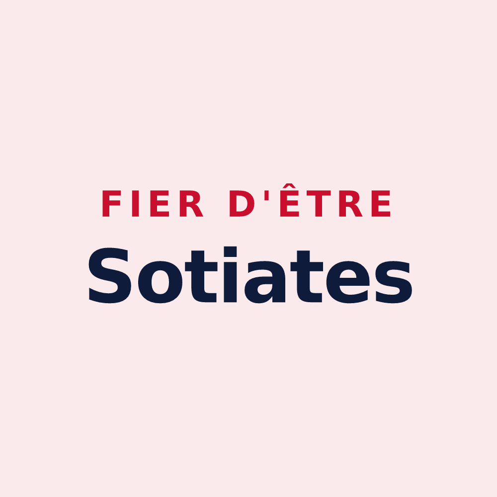 Magnet « Fier d'être Sotiates » — design pour Sos
