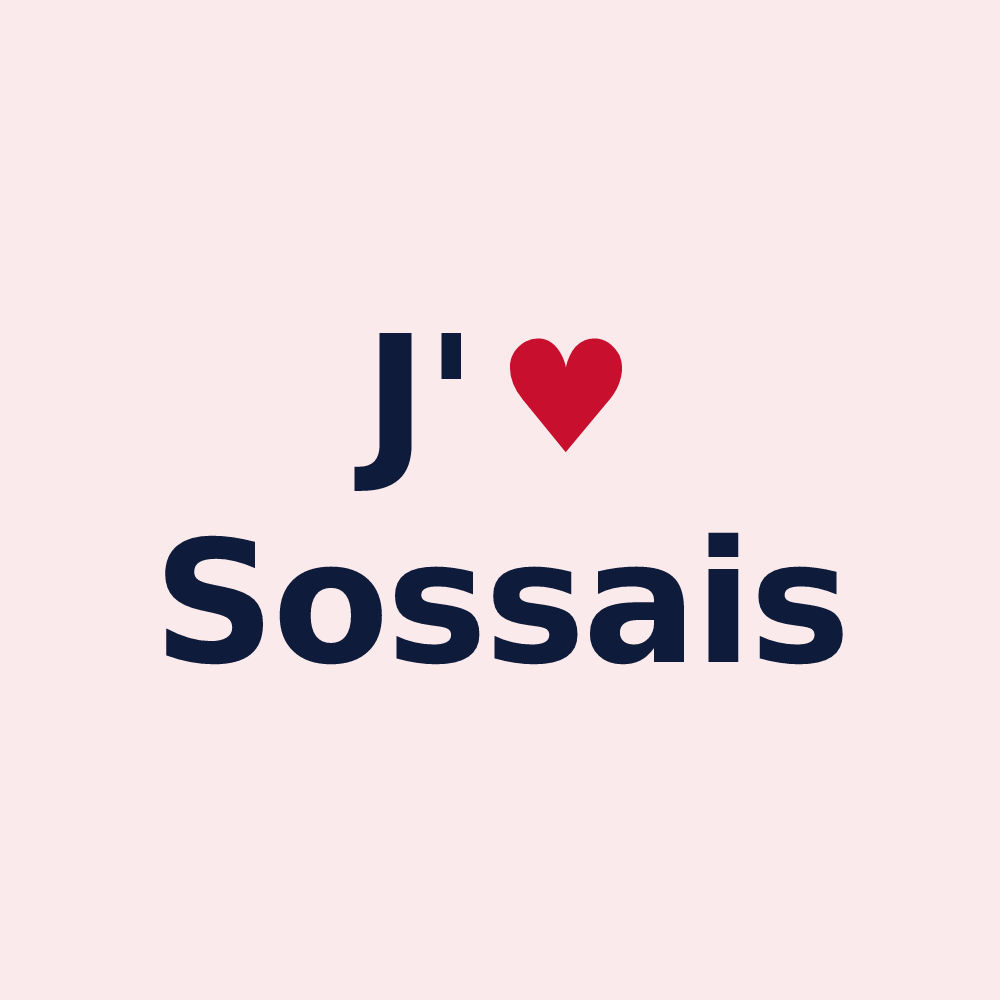 Magnet personnalisé Sossais — design J'aime Sossais