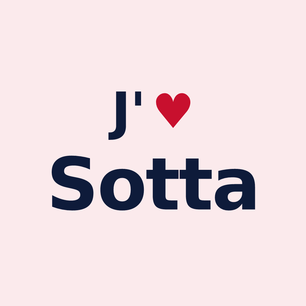 Magnet personnalisé Sotta — design J'aime Sotta