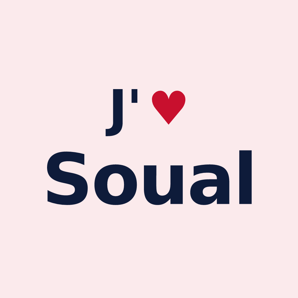 Magnet personnalisé Soual — design J'aime Soual