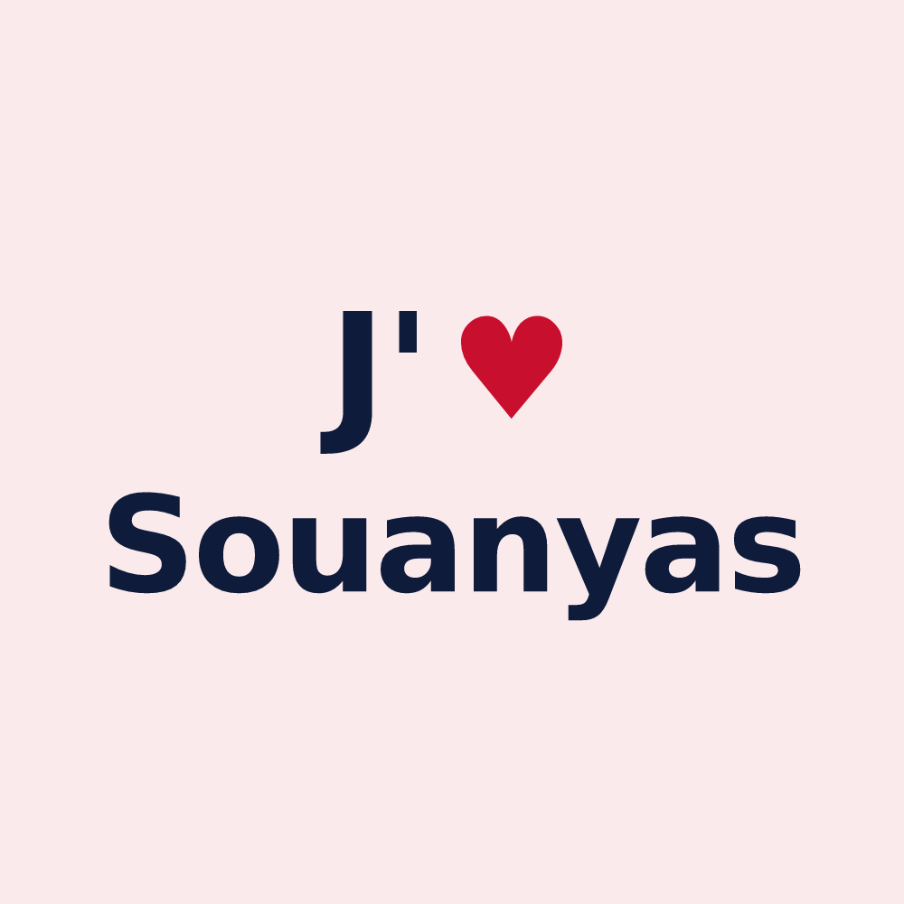 Magnet personnalisé Souanyas — design J'aime Souanyas