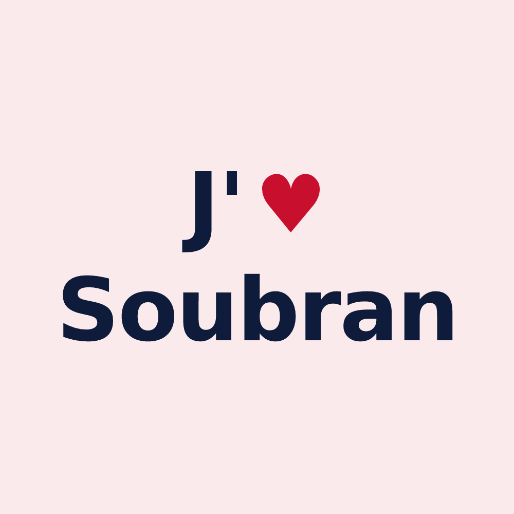 Magnet personnalisé Soubran — design J'aime Soubran