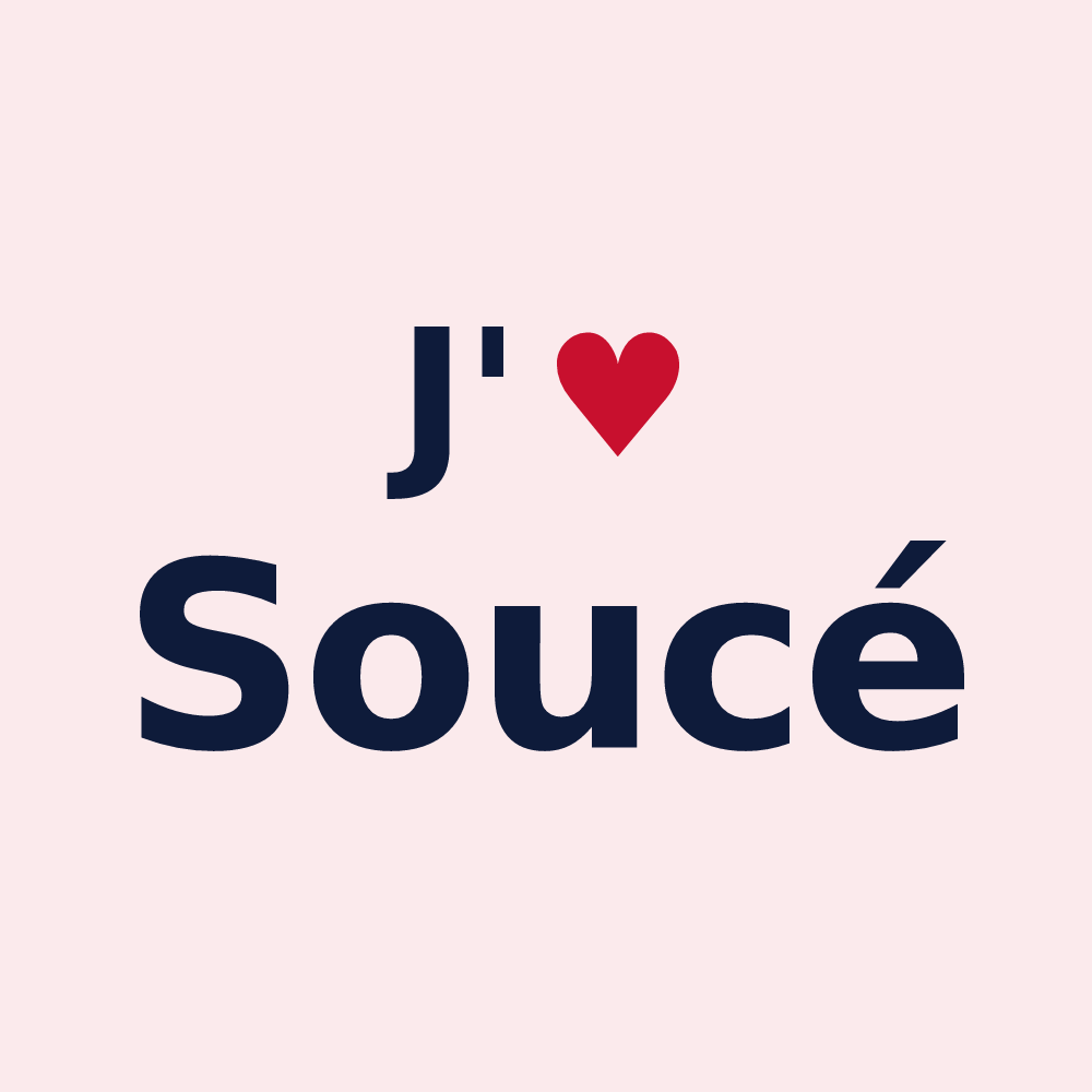 Magnet personnalisé Soucé — design J'aime Soucé