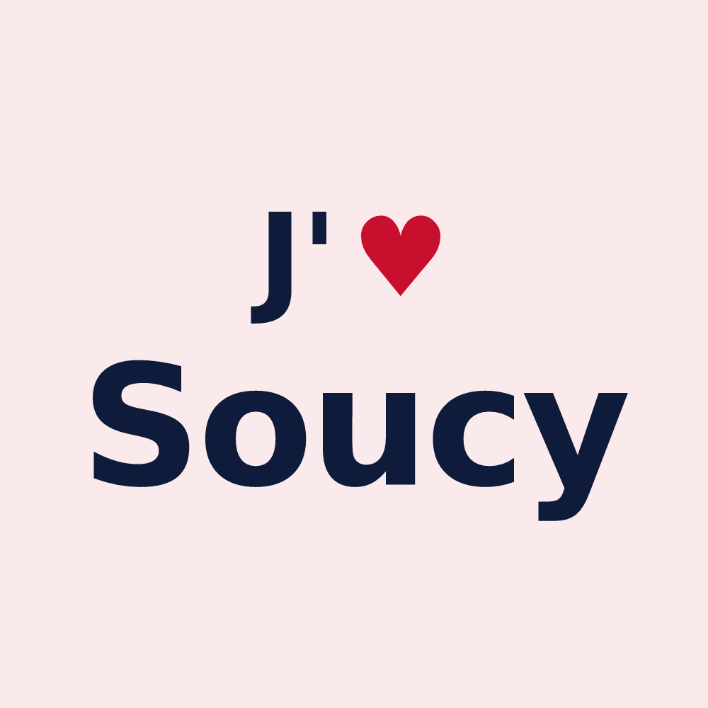 Magnet personnalisé Soucy — design J'aime Soucy