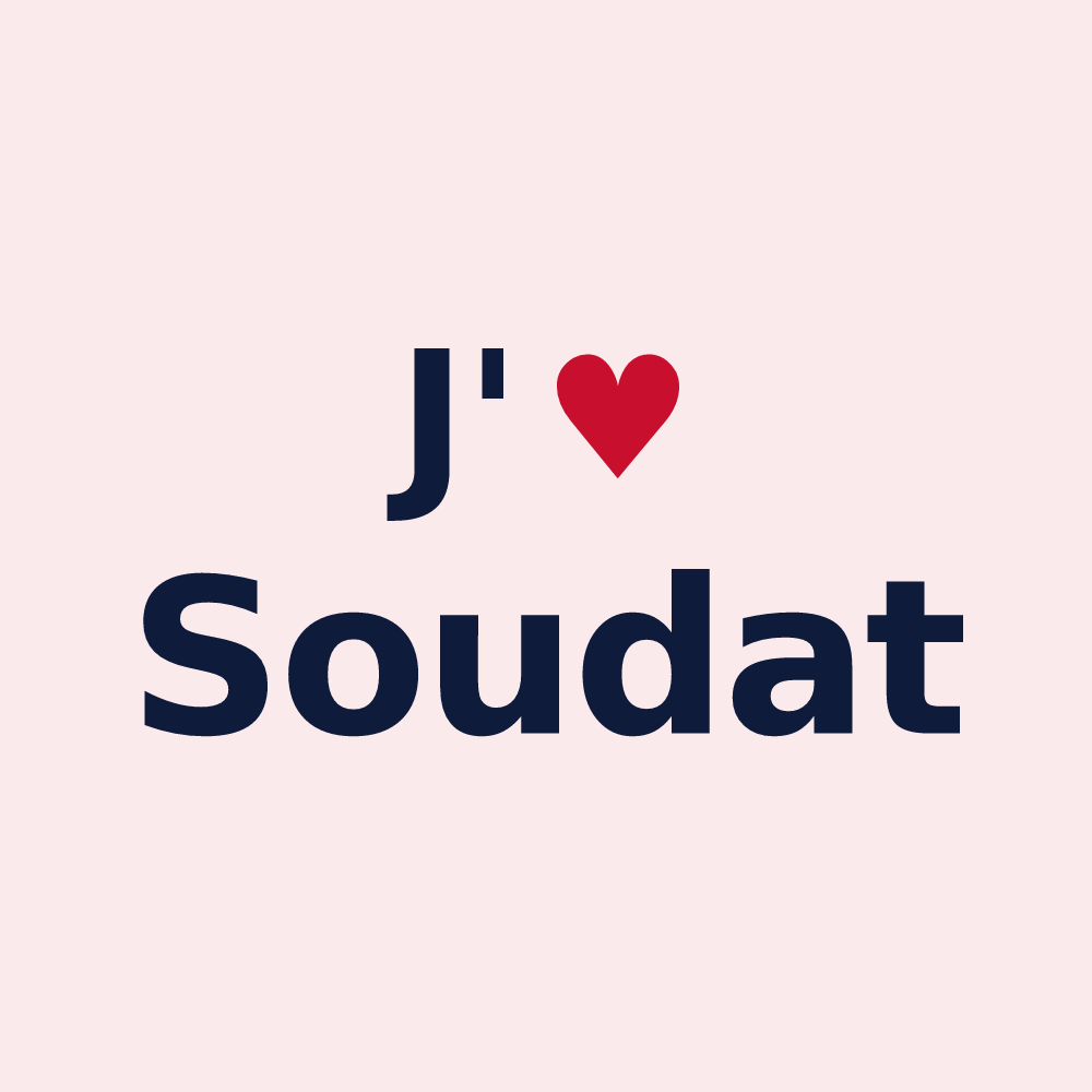 Magnet personnalisé Soudat — design J'aime Soudat