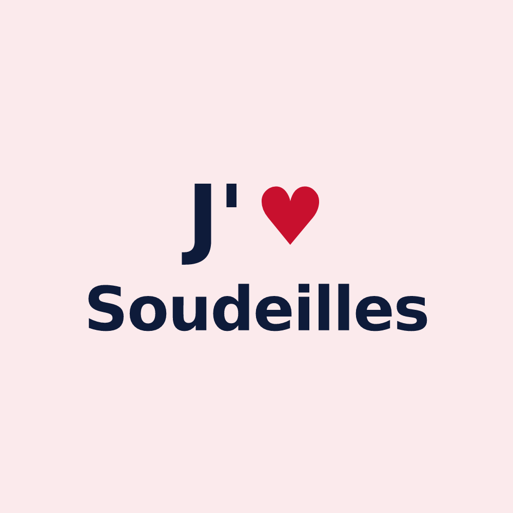 Magnet personnalisé Soudeilles — design J'aime Soudeilles