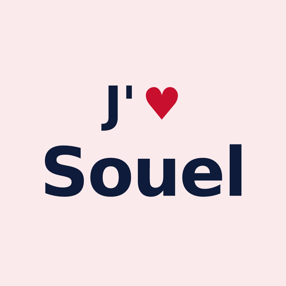 Magnet personnalisé Souel — design J'aime Souel