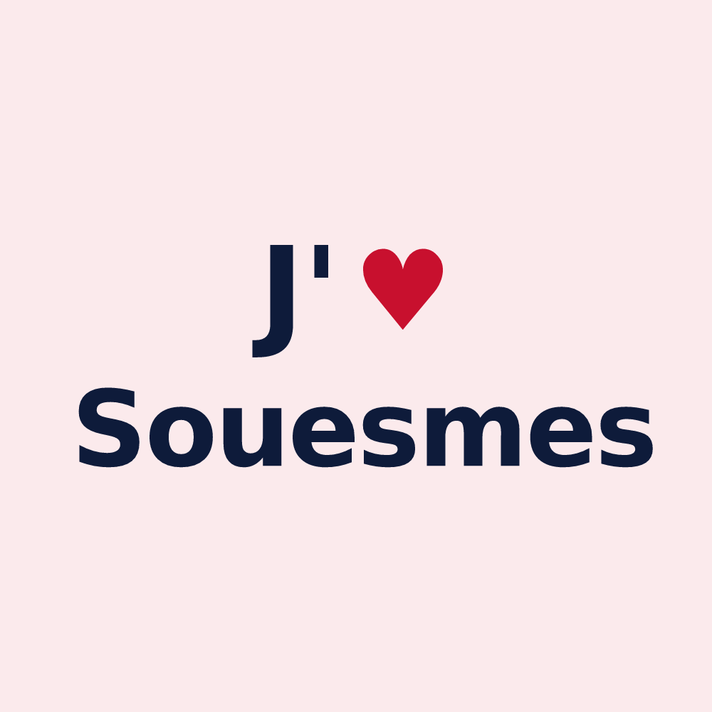 Magnet personnalisé Souesmes — design J'aime Souesmes