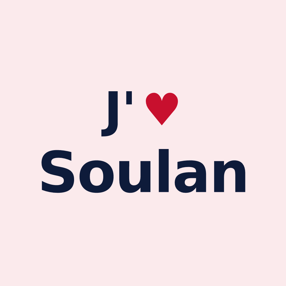 Magnet personnalisé Soulan — design J'aime Soulan