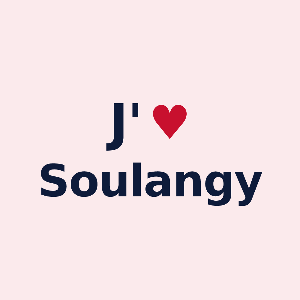 Magnet personnalisé Soulangy — design J'aime Soulangy