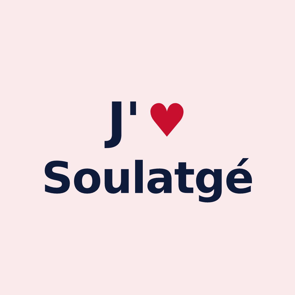 Magnet personnalisé Soulatgé — design J'aime Soulatgé