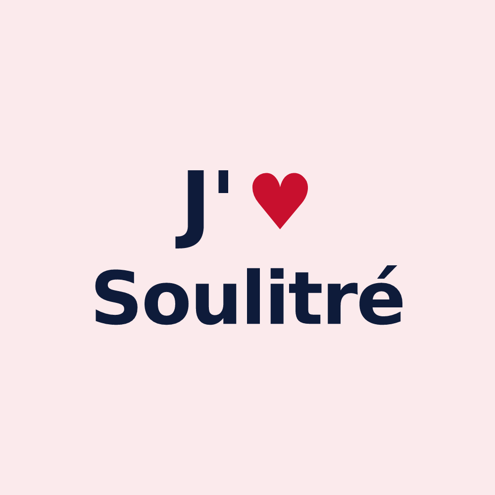Magnet personnalisé Soulitré — design J'aime Soulitré