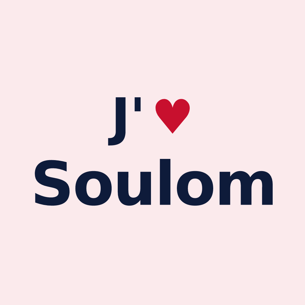 Magnet personnalisé Soulom — design J'aime Soulom