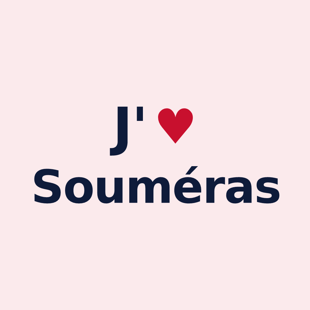 Magnet personnalisé Souméras — design J'aime Souméras