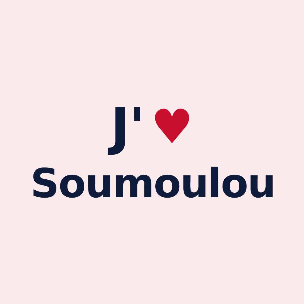 Magnet personnalisé Soumoulou — design J'aime Soumoulou