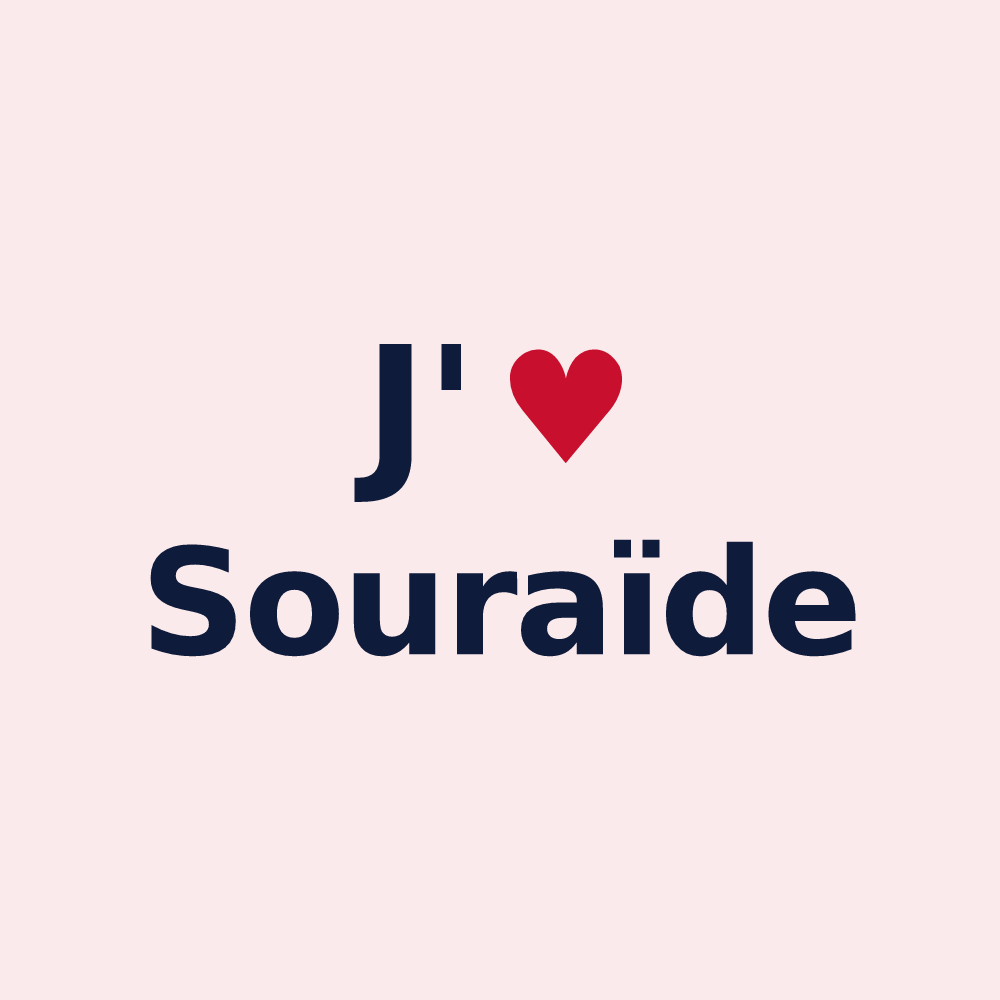 Magnet personnalisé Souraïde — design J'aime Souraïde