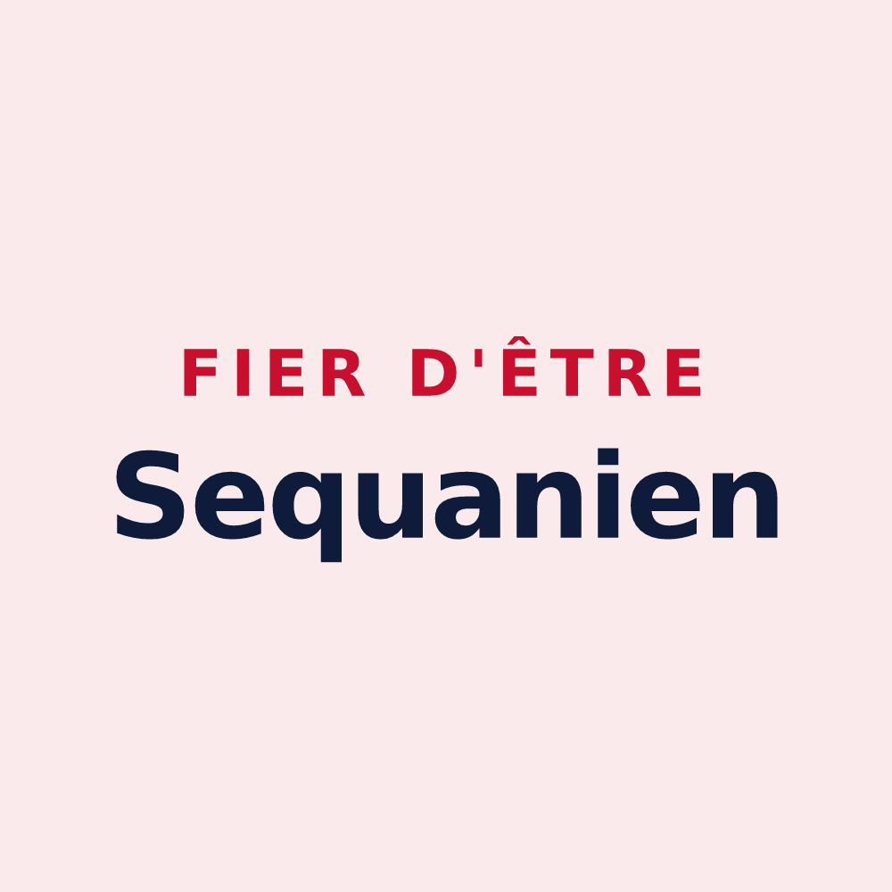 Magnet « Fier d'être Sequanien » — design pour Source-Seine