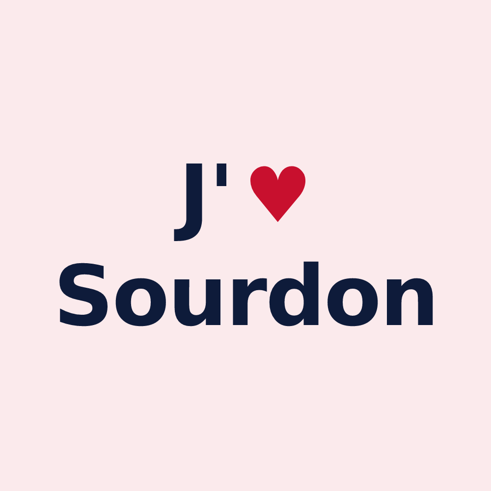 Magnet personnalisé Sourdon — design J'aime Sourdon