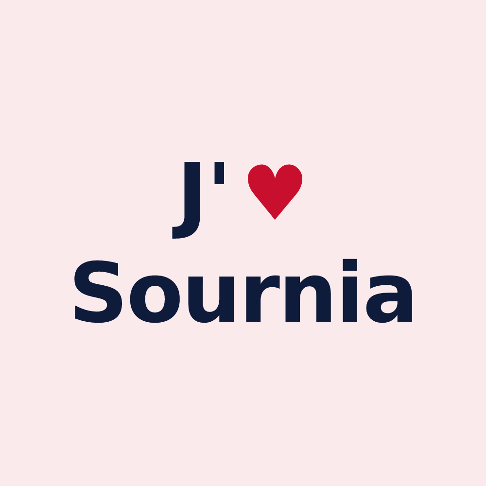 Magnet personnalisé Sournia — design J'aime Sournia