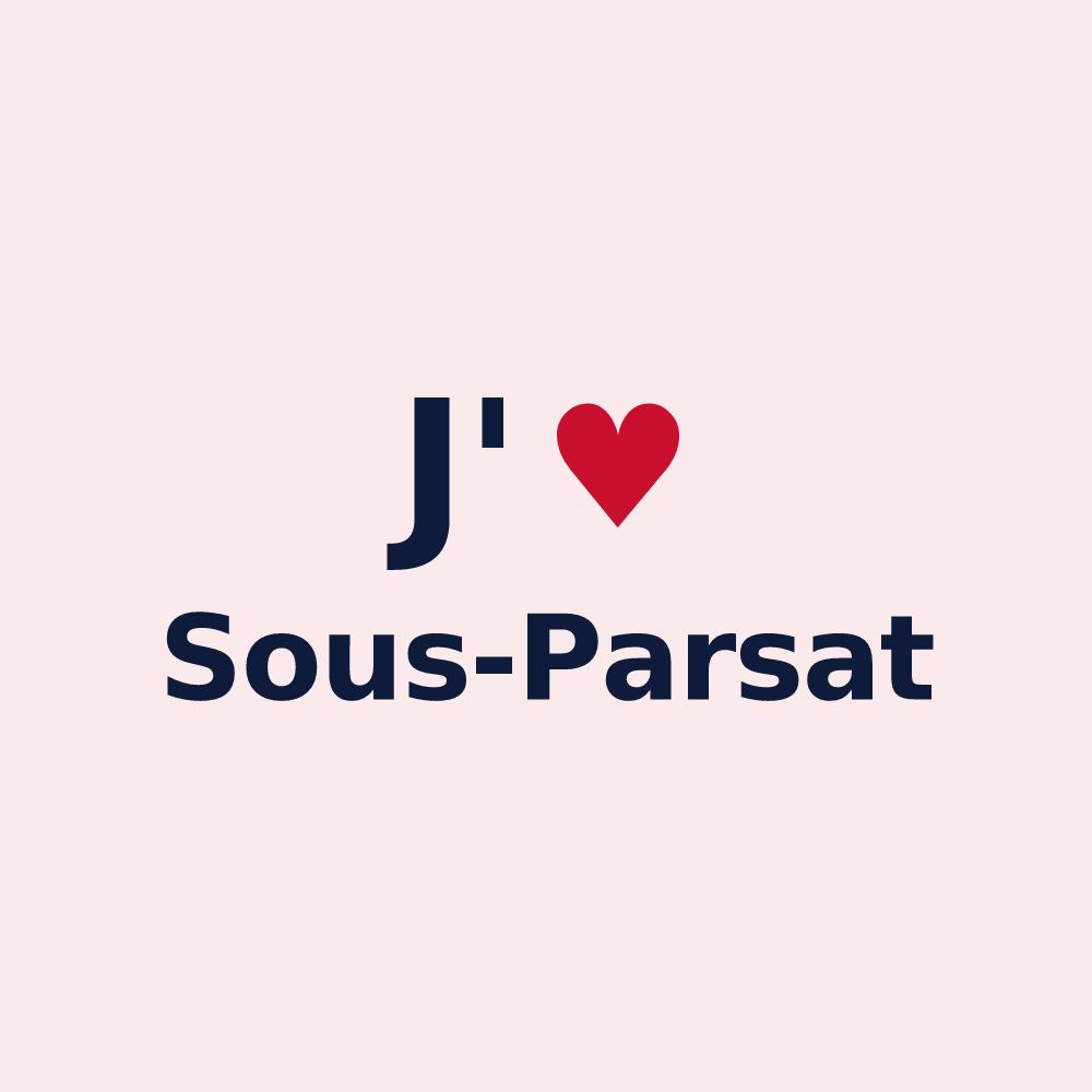 Magnet personnalisé Sous-Parsat — design J'aime Sous-Parsat