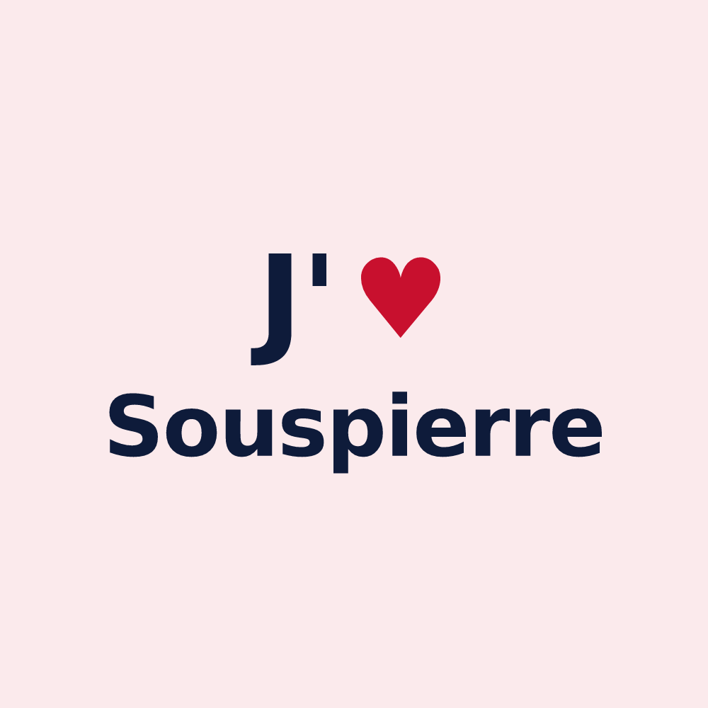Magnet personnalisé Souspierre — design « J'aime Souspierre » imprimé sur le magnet