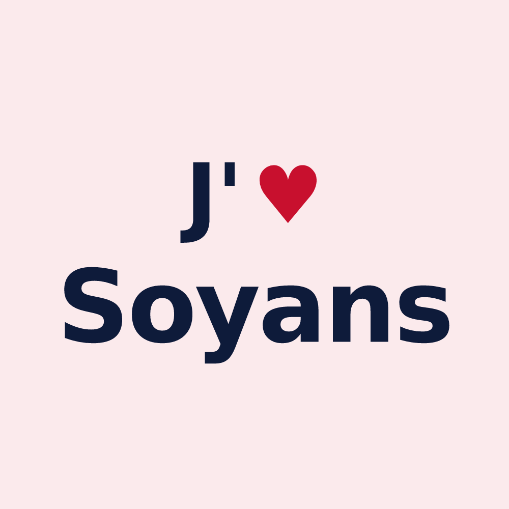 Magnet personnalisé Soyans — design J'aime Soyans