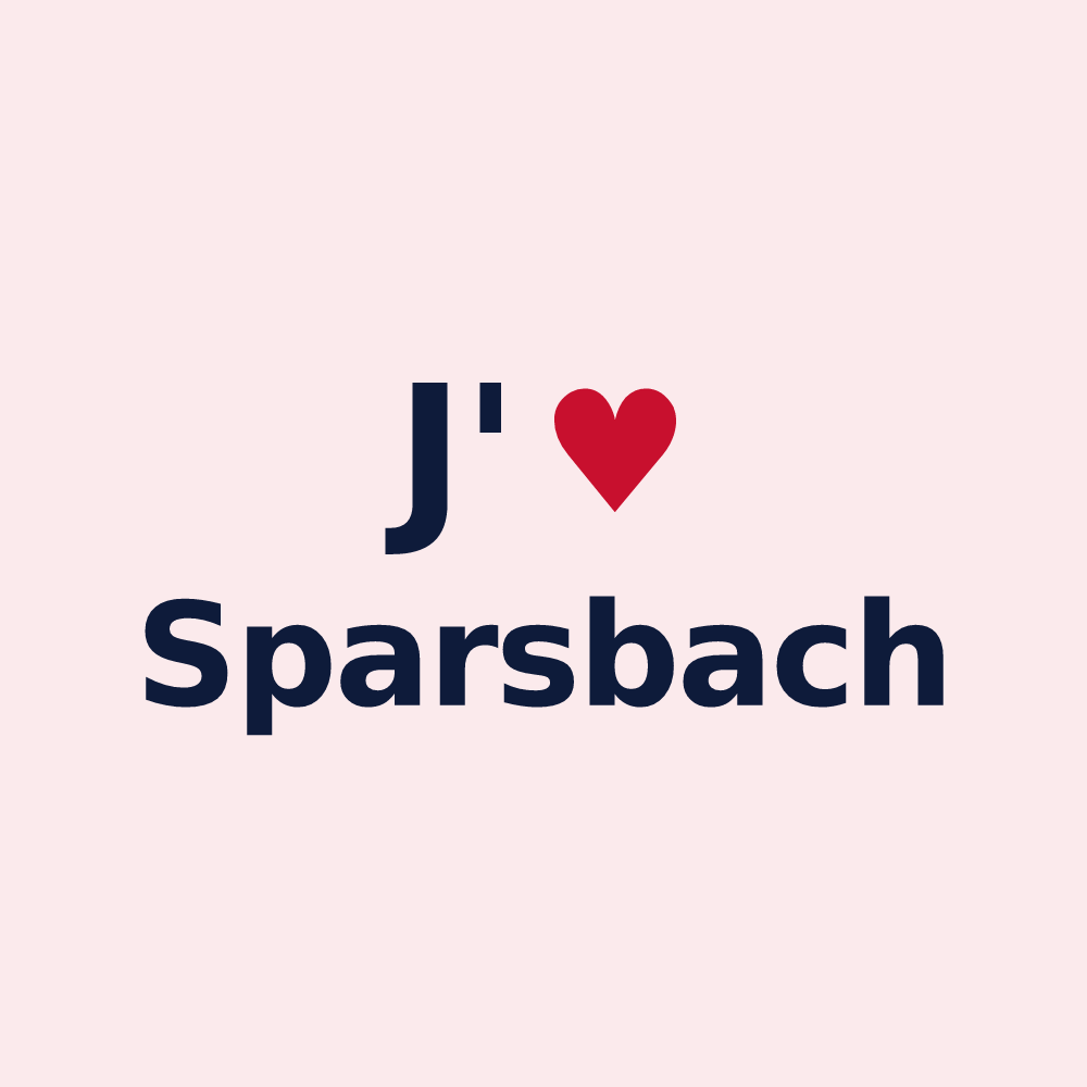 Magnet personnalisé Sparsbach — design J'aime Sparsbach