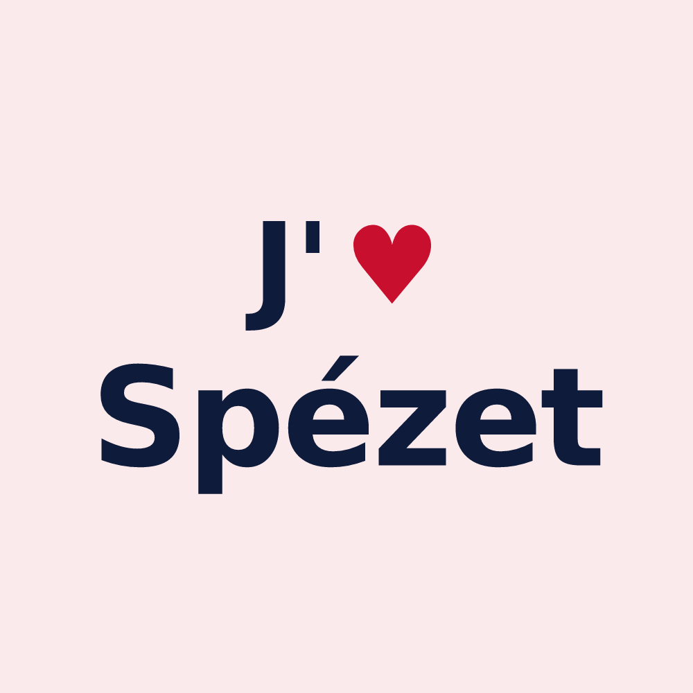 Magnet personnalisé Spézet — design J'aime Spézet