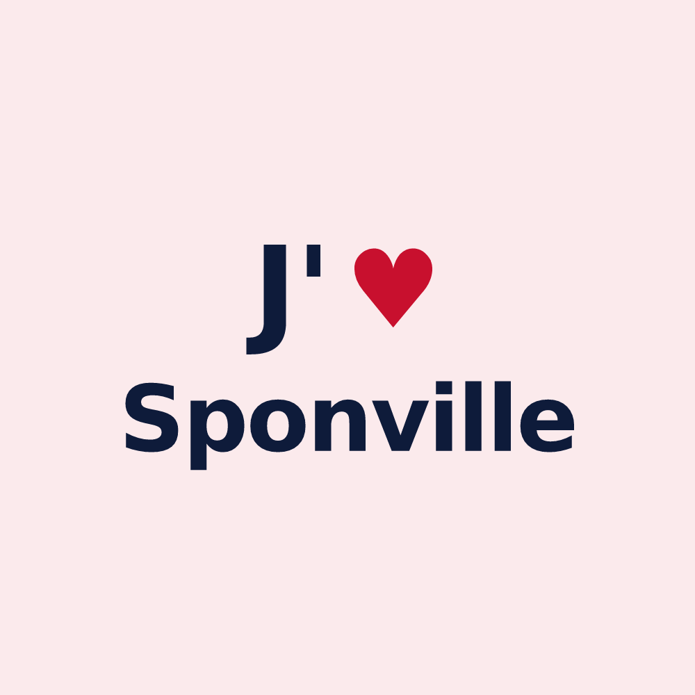 Magnet personnalisé Sponville — design J'aime Sponville