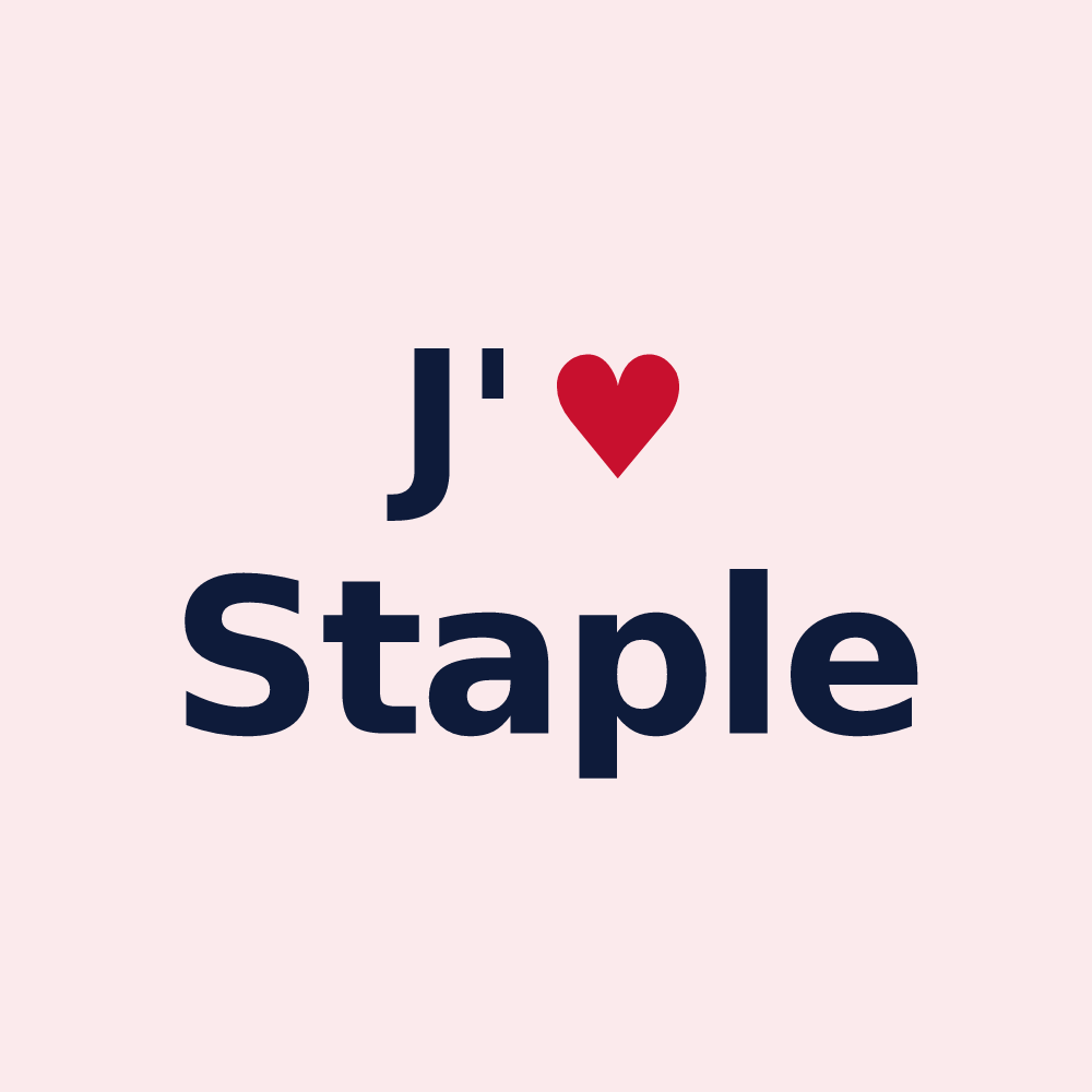 Magnet personnalisé Staple — design J'aime Staple