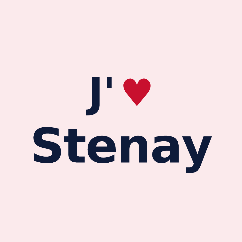 Magnet personnalisé Stenay — design J'aime Stenay