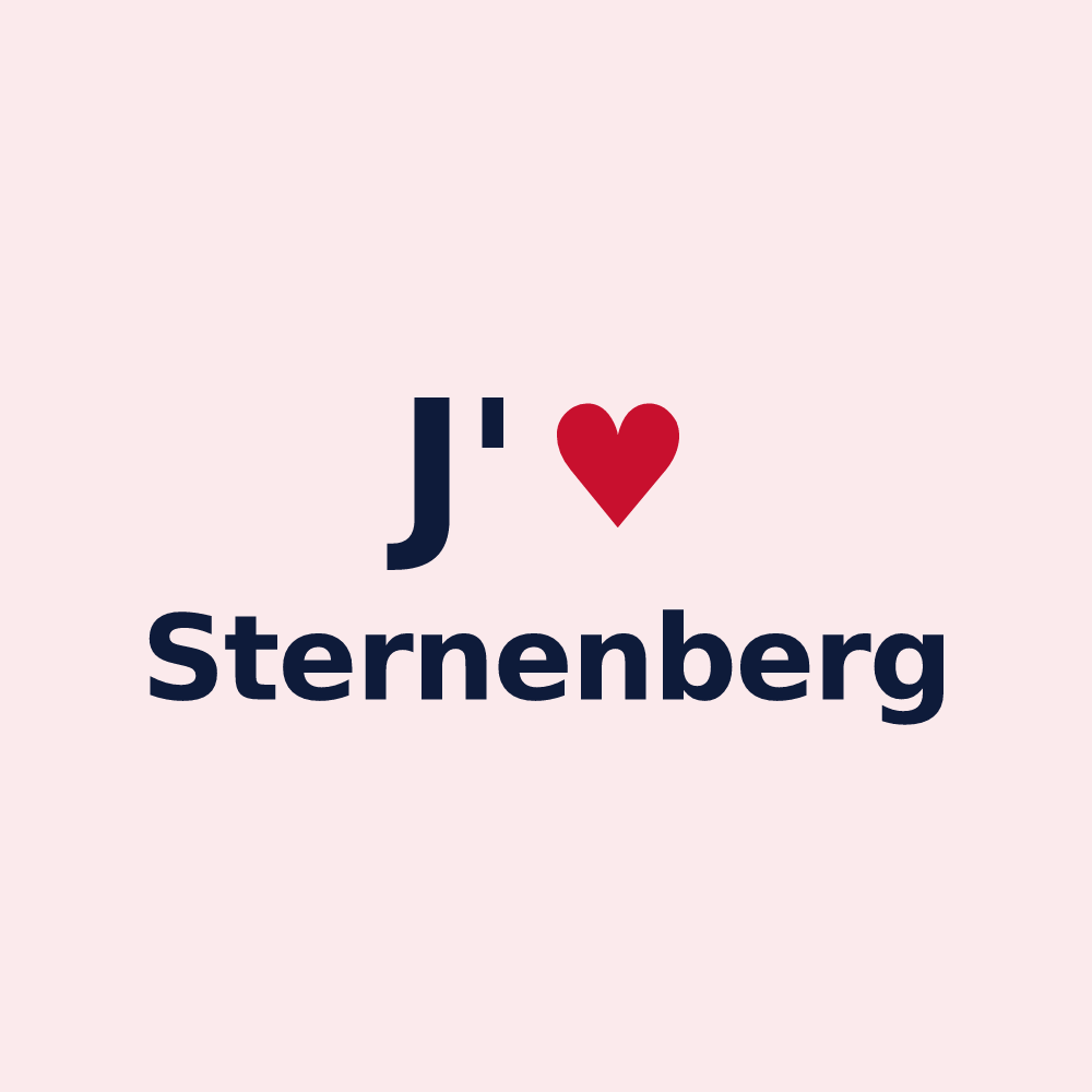 Magnet personnalisé Sternenberg — design « J'aime Sternenberg » imprimé sur le magnet