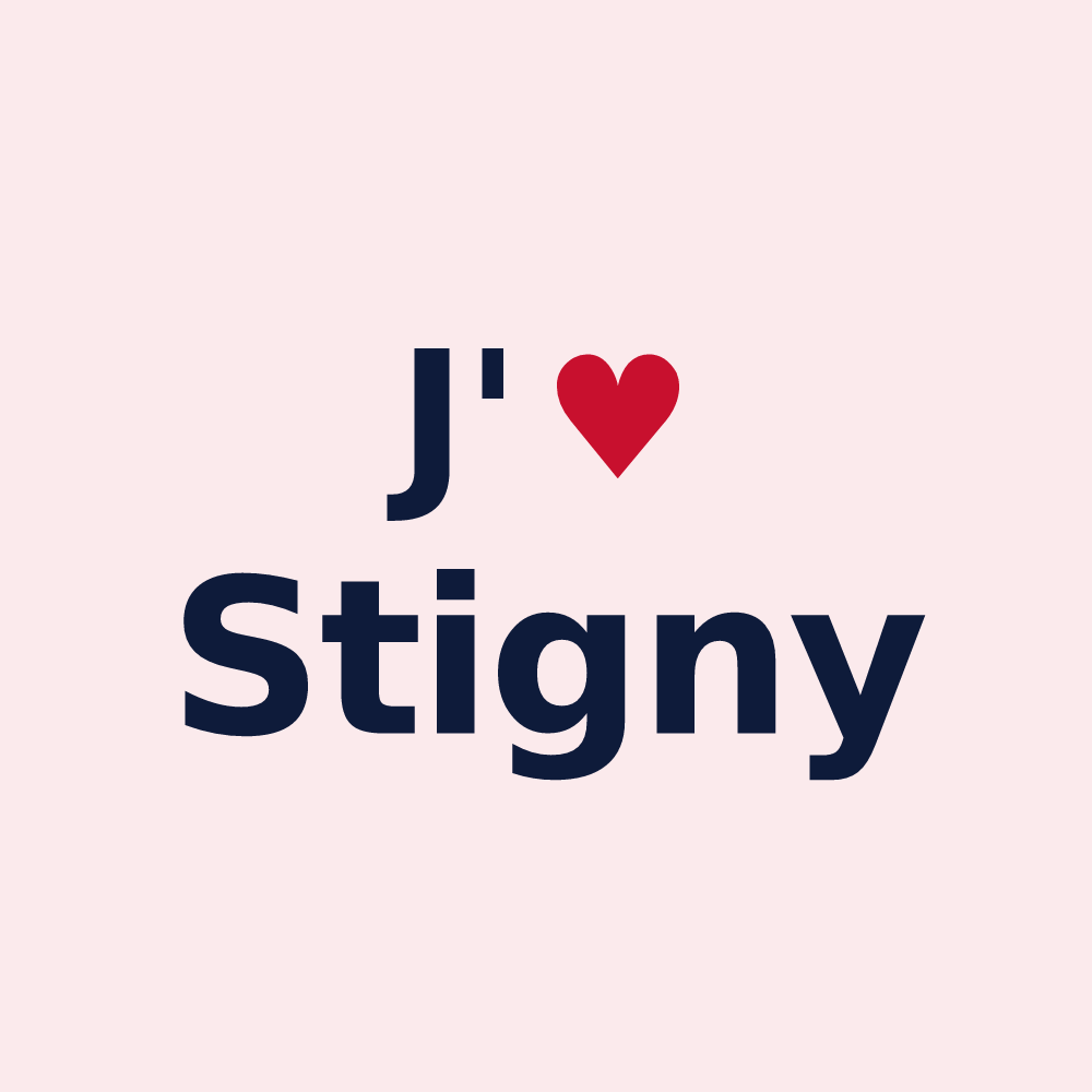 Magnet personnalisé Stigny — design J'aime Stigny