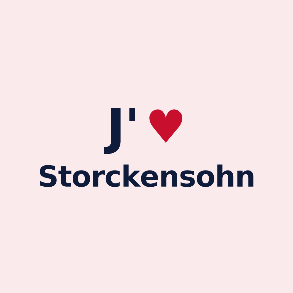 Magnet personnalisé Storckensohn — design « J'aime Storckensohn » imprimé sur le magnet