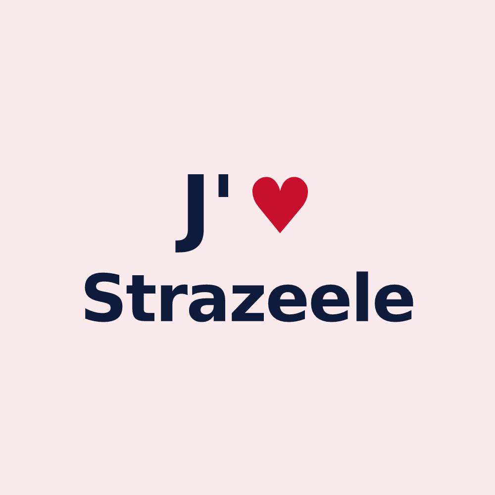 Magnet personnalisé Strazeele — design J'aime Strazeele