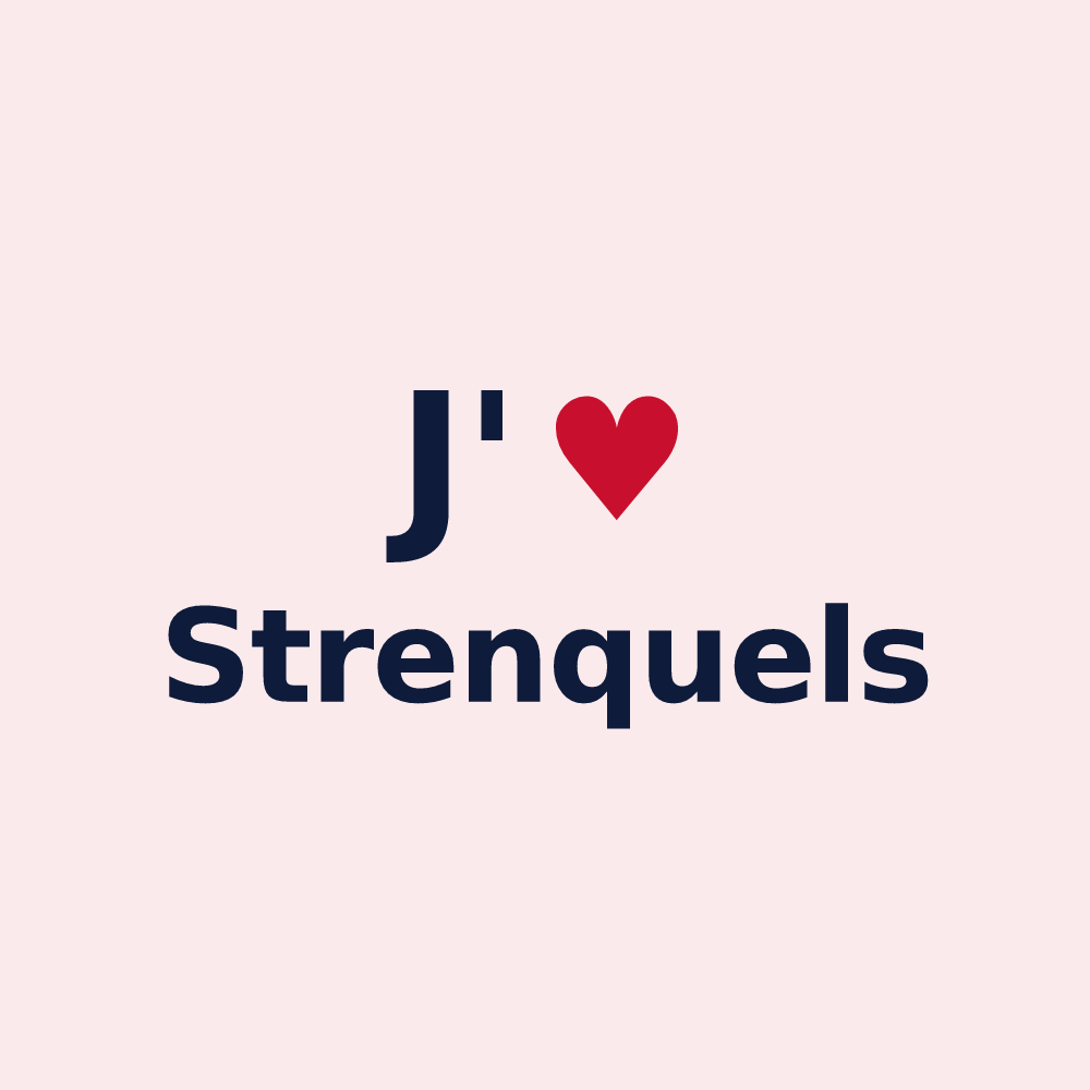 Magnet personnalisé Strenquels — design J'aime Strenquels