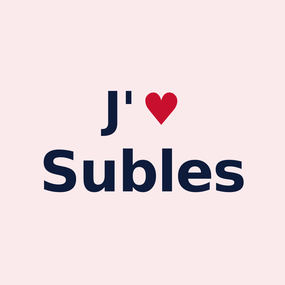 Magnet personnalisé Subles — design « J'aime Subles » imprimé sur le magnet