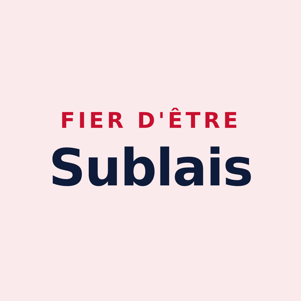 Magnet « Fier d'être Sublais » — design pour Subles