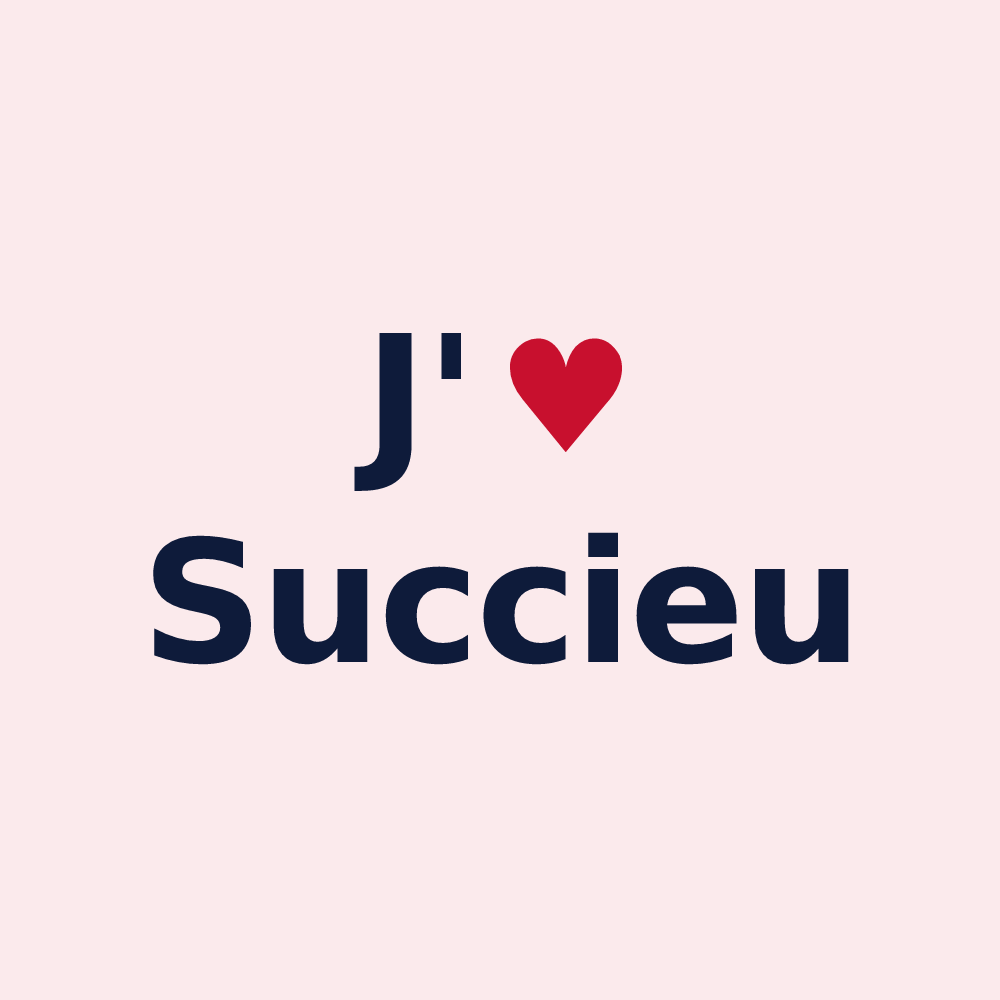 Magnet personnalisé Succieu — design J'aime Succieu