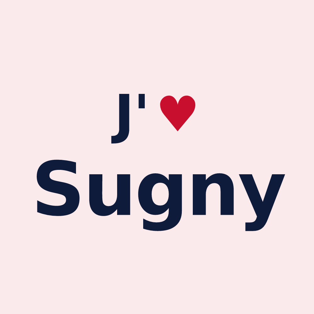 Magnet personnalisé Sugny — design J'aime Sugny