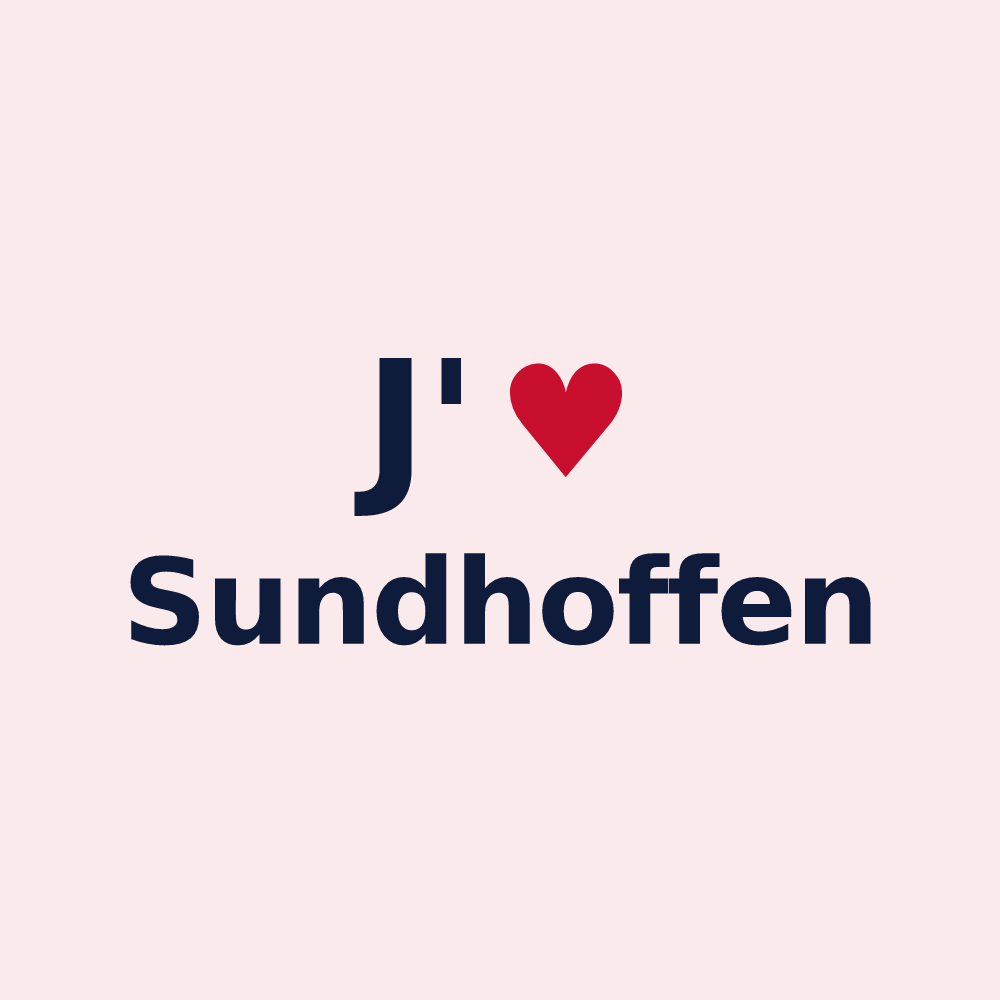 Magnet personnalisé Sundhoffen — design J'aime Sundhoffen