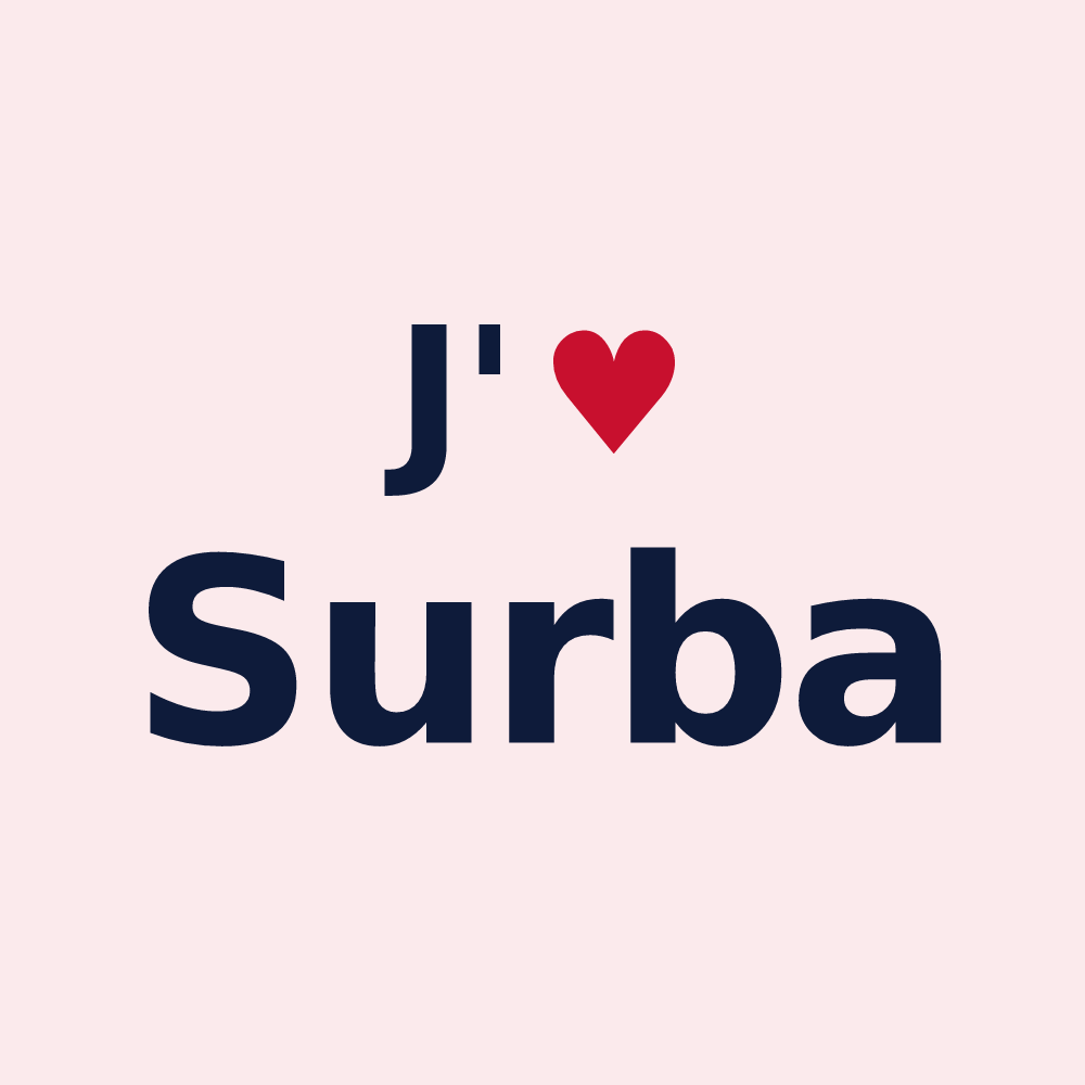 Magnet personnalisé Surba — design J'aime Surba